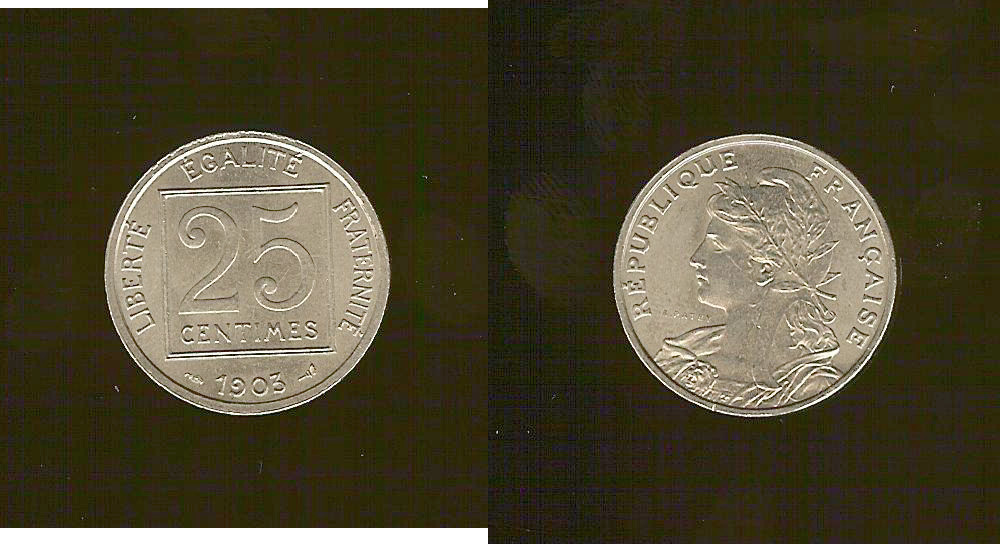 25 centimes Patey 1903 BU